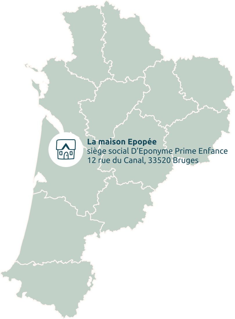 La maison Epopée, siège social D’Eponyme Prime Enfance 12 rue du Canal, 33520 Bruges